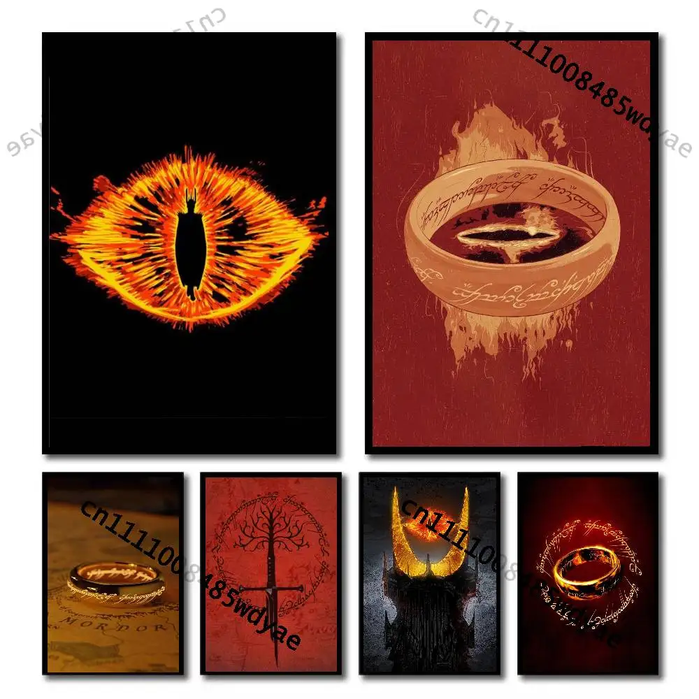 

L-Lords of the R-RingES Poster HD home decor sticky wall waterproof home living room bar aesthetic decor