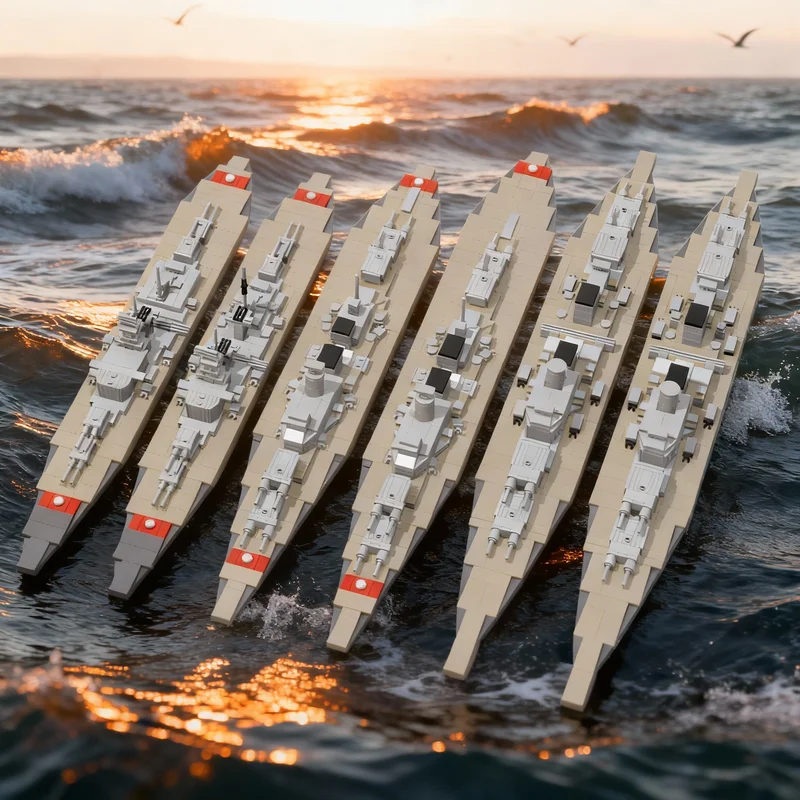 

Конструктор MOC «Лодка» (2454 детали), модель броненосца класса H в масштабе 1:1, развивающая игрушка, подарок на Рождество, сборные блоки, DIY, архитектурная модель, креативная идея