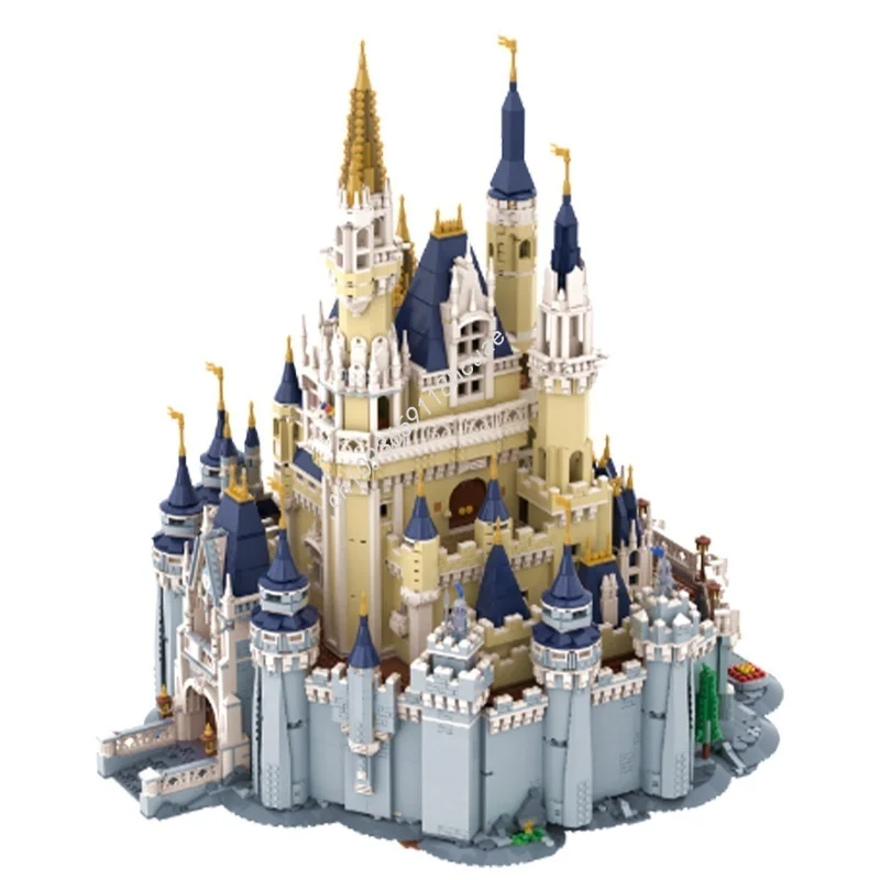 10904개 MOC 3 퍼펙트 캐슬 디즈니 모델 빌딩 크리스마스 선물 블록 건축 조립 DIY 창의적 장난감 브릭