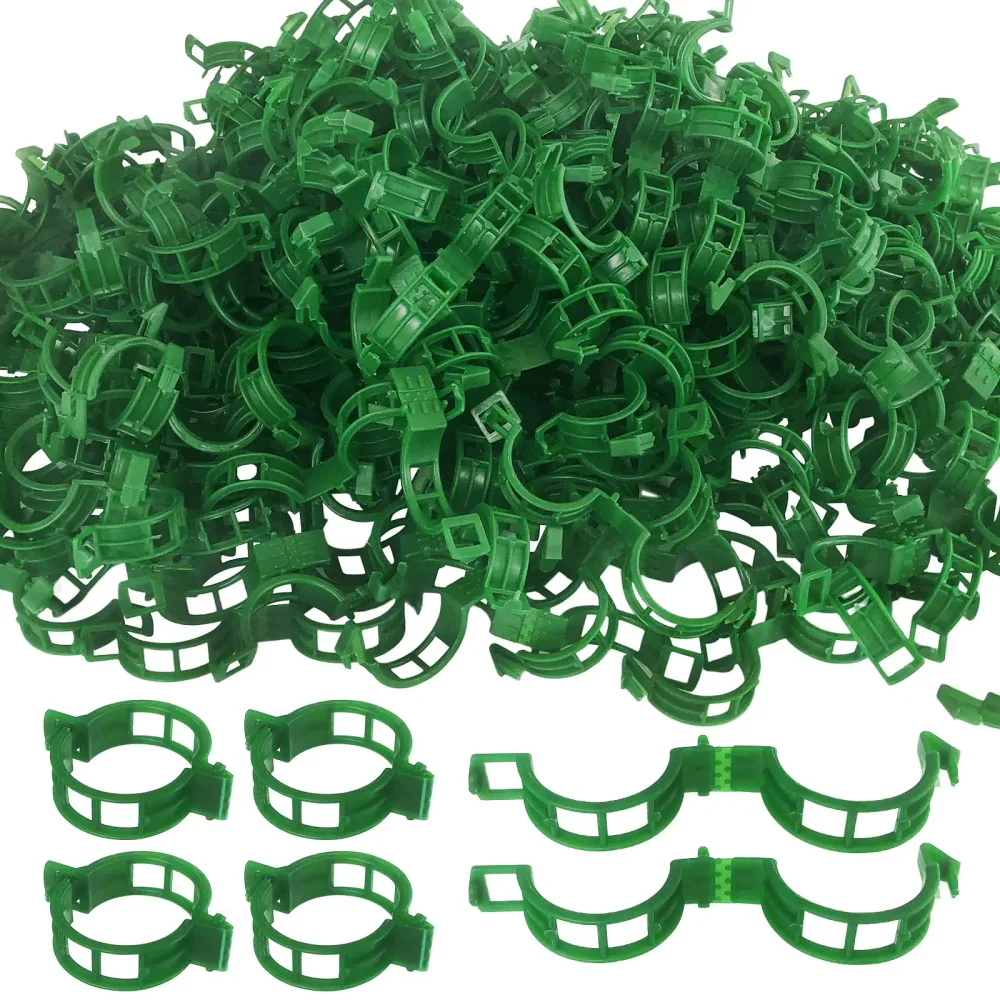 

100/300 Pcs Plant Support Clips Fixture,Plastic Garden Vine Strapping Clip for Climbing Plants,Tomato,Grape,Plants Stalks Holder
