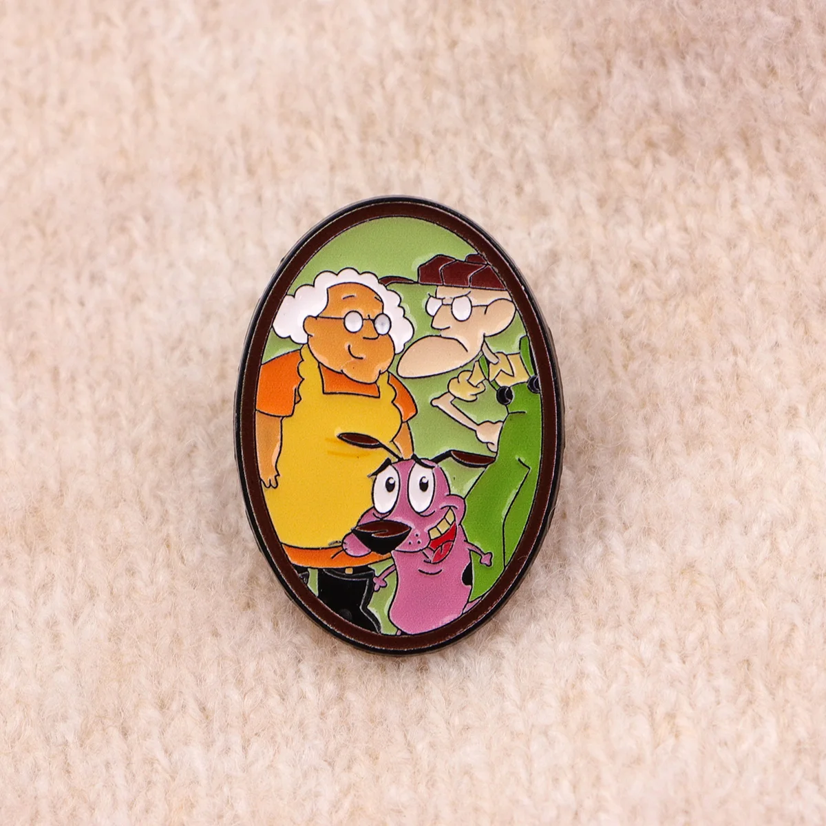 Funny Pink Dog Enamel Pins Metal Comedy Cartoon Brooch Backpack Hat Bag Collar Lapel Badges Men Women Fashion Jewelry Gift