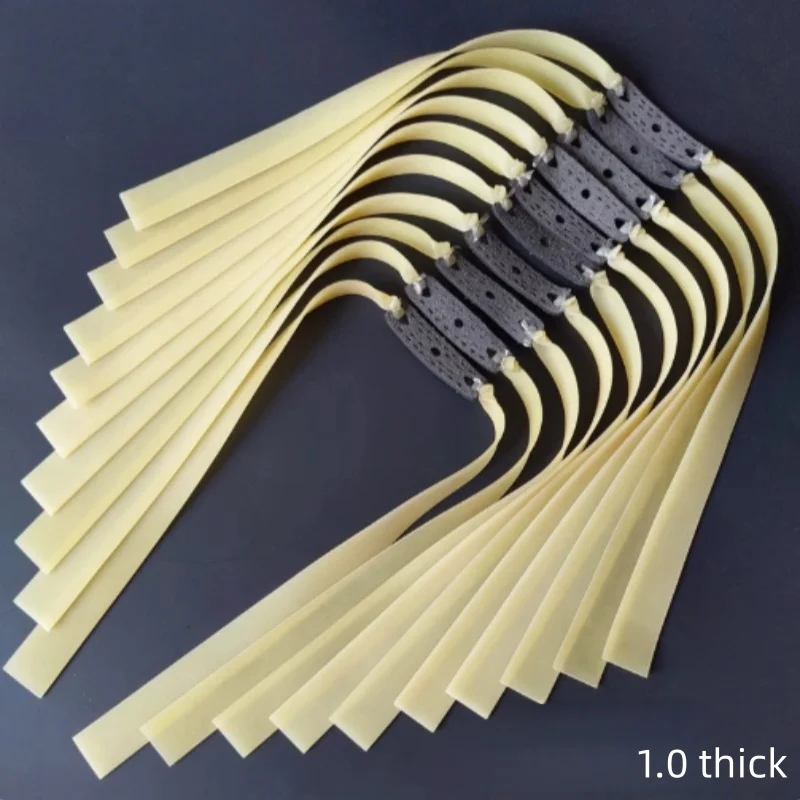 1.0mm 1.2mm 1.5mm 2mm Thick Flat Rubber Strap Elastic High Solid Color Ordinary Slingshot Shooting Rubber Strap