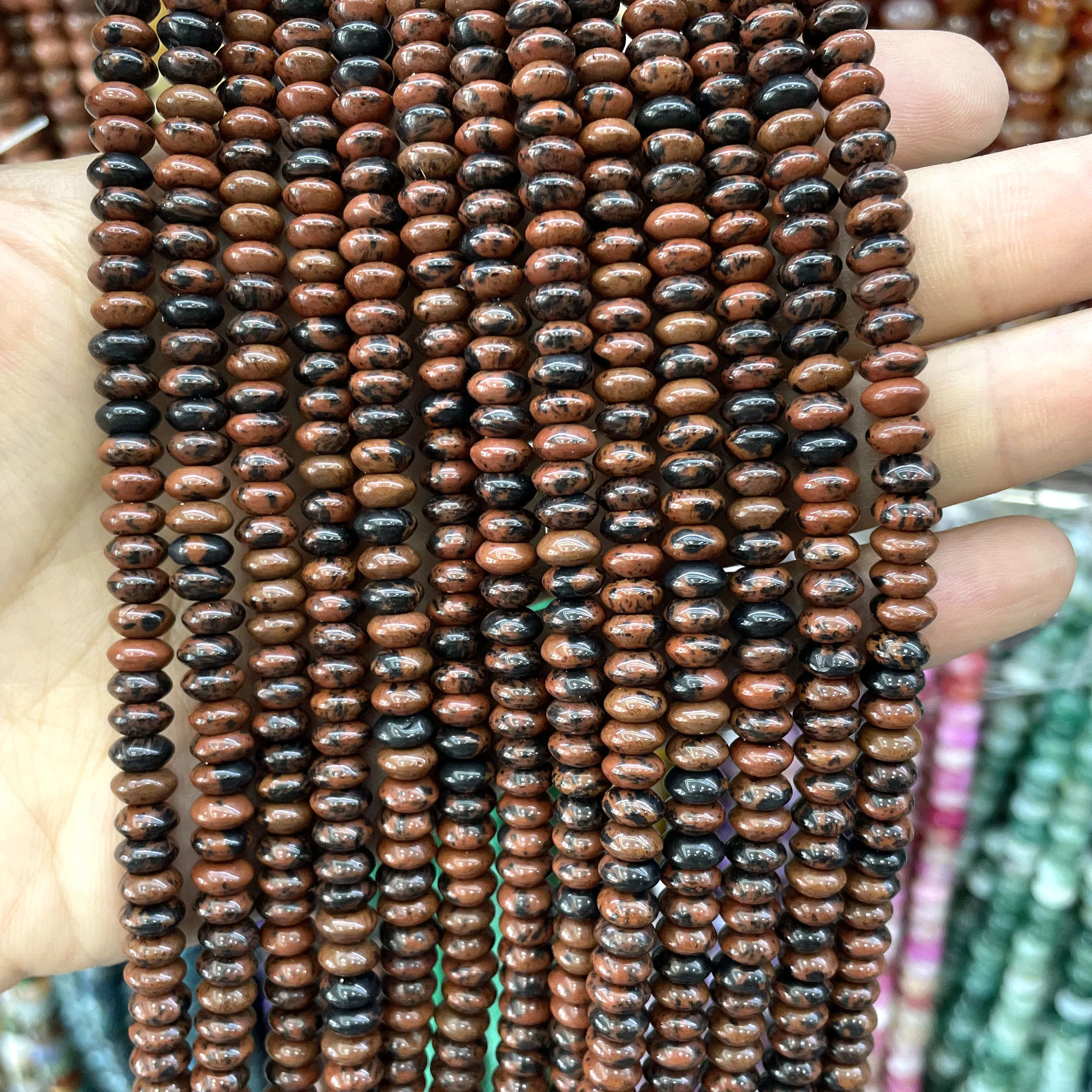3X6MM Naturstein Rondelle Quarz Achat Türkis Runde Zwischenperlen für Schmuckherstellung DIY Armband Halskette Zubehör – Detail 22