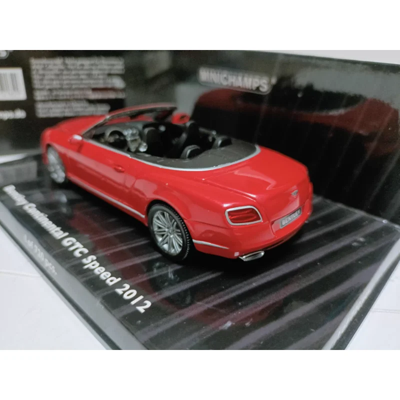 Minichamps 1/43 Continental GTC speed 2012, modelo de coche deportivo Convertible de dos puertas, colección clásica, adorno de exhibición, regalo