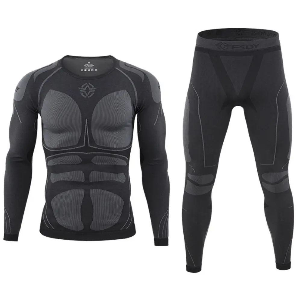 ESDY-Vêtements de cyclisme en plein air, ensemble de sous-vêtements thermiques, fonction Slim-Fit, séchage rapide, évacuation de l'humidité, sports de plein air, pilotes, n ° 1