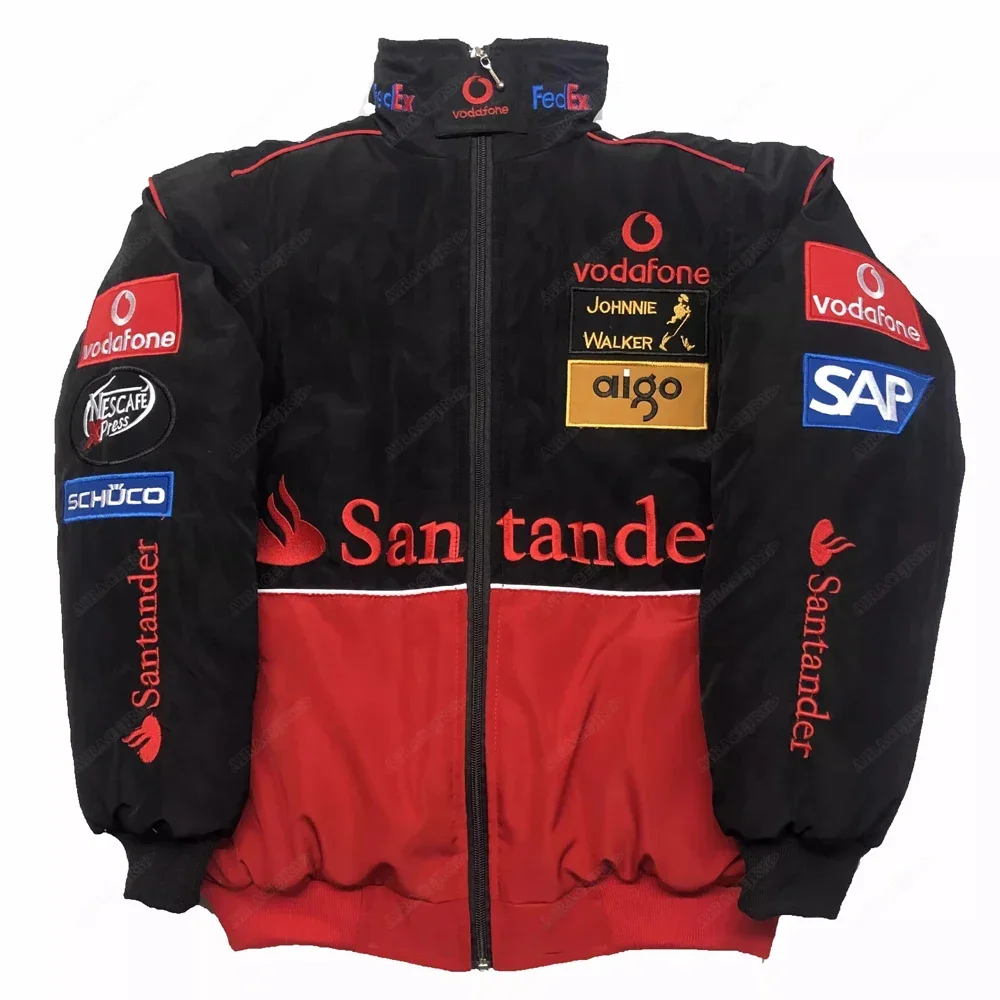 Per Mercedes Benz Racing Team Appassionati di auto Maglione Giacche di cotone Uomo Donna Antivento Mantieni caldo Logo ricamato Cerniera