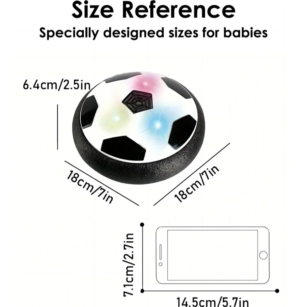 تحوم كرة القدم لعب للأطفال كرة القدم الكهربائية العائمة مع ضوء LED الموسيقى كرة القدم لعبة في الهواء الطلق ألعاب رياضية للأطفال #5