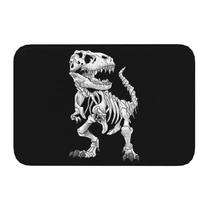 T-Rex Skeleton Dino Bones Doormat Anti-Slip Bathroom Kitchen Mat Bedroom Balcony Floor Door Entrance Carpet Rug