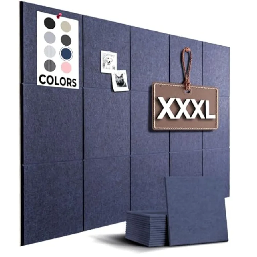 

Большие войлочные настенные плитки-альтернатива пробковым доскам, 15 штук, размер до 59"x36", для декора офисных стен, большие пробковые доски для стен, Corkboa