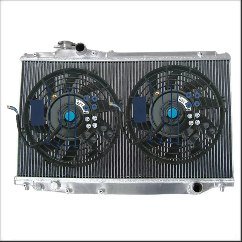 Aluminum radiator & Fans For Toyota Supra mark4 MK4 IV JZA80 2JZGE 1993-1998 MK 4 Manual 1994 1995 1997 1996 93 94 95 96 97 98