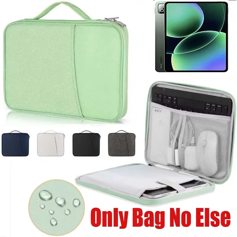 

for Xiaomi Pad 8 Pro Handle Zip Pouch Waterproof Sleeve Multi Pocket Tablet Storage Bag for Mouse Keyboard Cable Carry Case