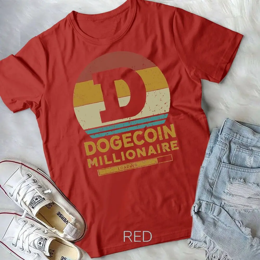 Dogecoin Miner Funny Dogecoin Millionaire Vintage Unisex T-shirt