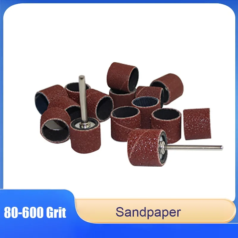 

2Pcs 80-600 Grit Sanding Drum Sleeve & Sandpaper Ring - Grinding Head, Sandcloth Ring for Electric Grinders (for Rust Removal)