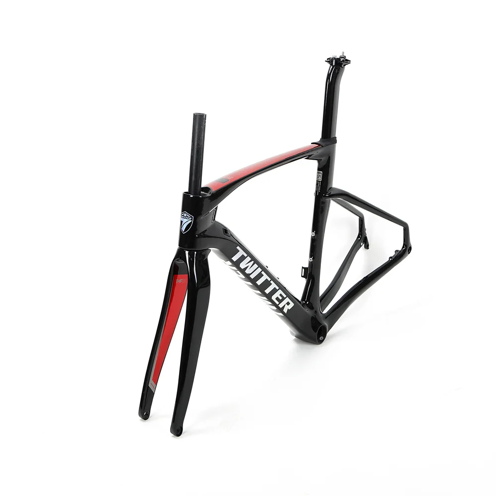 

TWITTER-Carbon Fiber Gravel Road Frame, C Brake Quick Release, 135mm, Fully Hidden, Internal Routing, High Quality, T900, New