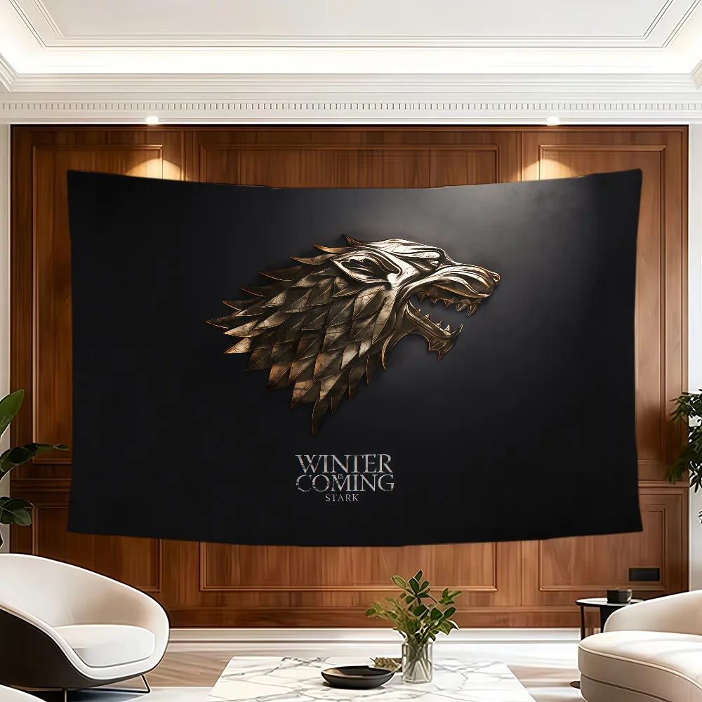 Classic TV G-Game of T-Thrones-S flag Room Decoration Wall Tapestry Hanging Aesthetic Bedrooms Advertising Banner