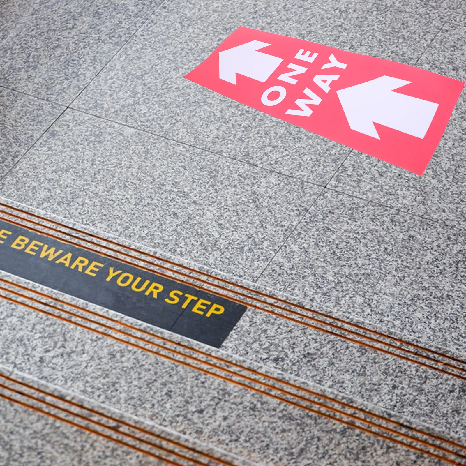 

5Pcs Arrow Stickers Self-Adhesive Durable PVC Floor Wall Directional Signage for Malls Supermarkets Restrooms Traffic Guidance