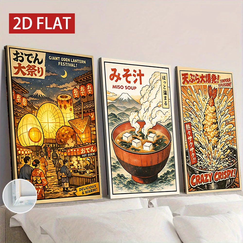 3 Counts Wooden Framed Canvas - đánh giá và giá Japanese Lifestyle And Food