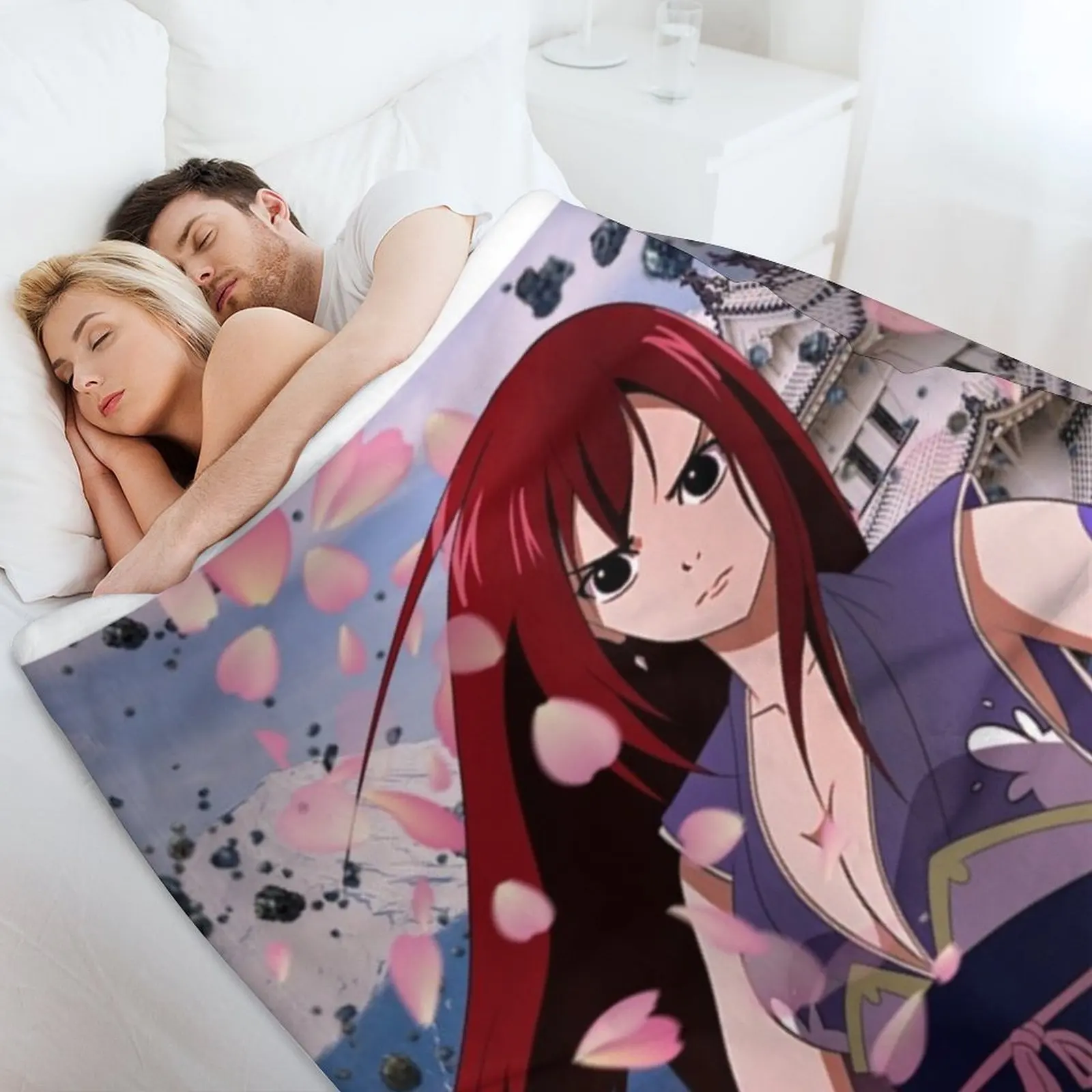 إرزا القرمزي رمي بطانية كيس النوم البطانيات الأرائك من الديكور أريكة عملاقة تتحرك البطانيات #4