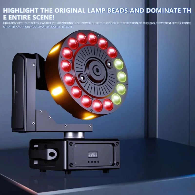 Infinite Rotation Moving Head Ferris Wheel LED Disco Atmosphere Light Metal Stage Lighting Equipment Auto/SoundDMX Control IP20