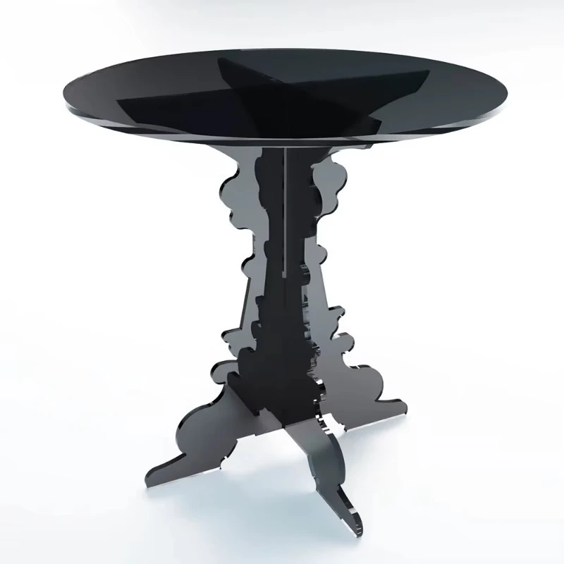 

Modern transparent acrylic side table L60xH61 cm for living room furniture in apartments and villas