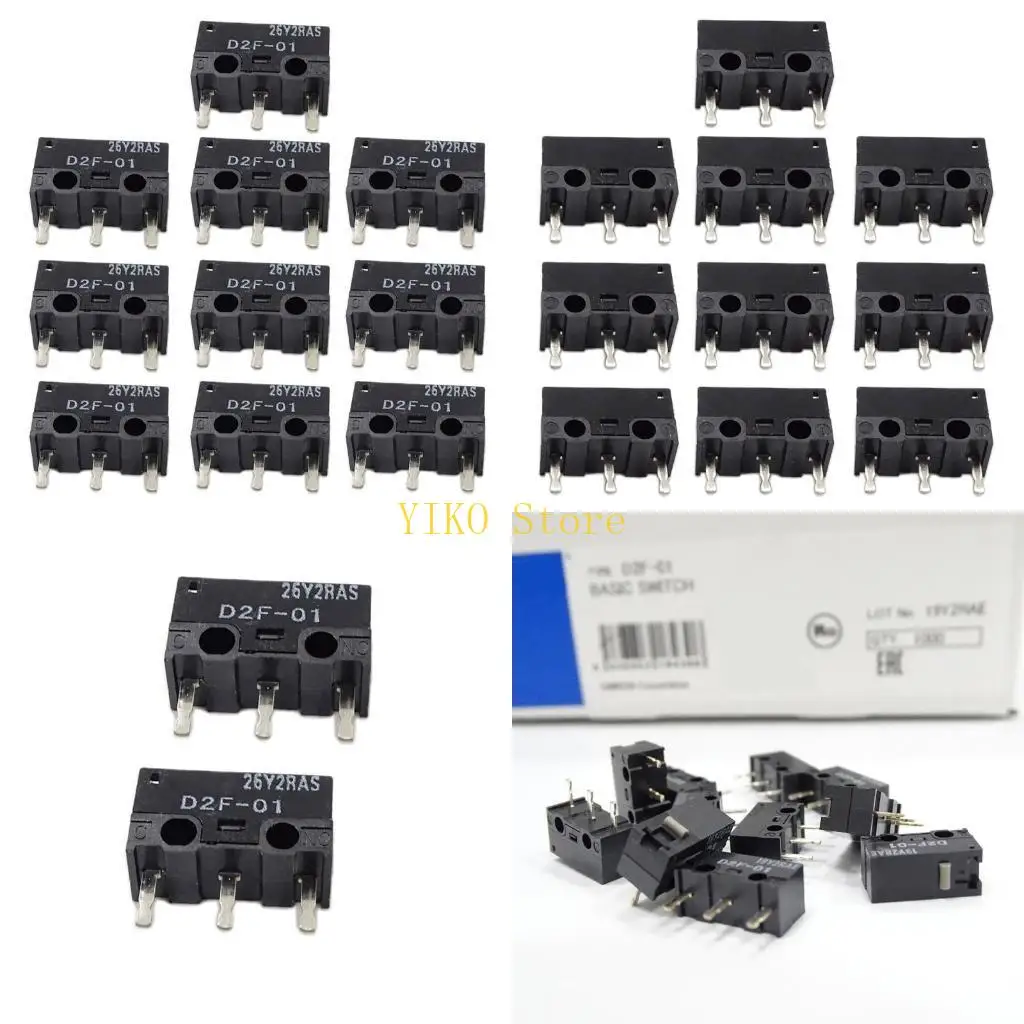 K32C 2/10Pcs D2F-01 Japan Dot Gaming Micro Switch Mouse Fretting Buttons 1.47N