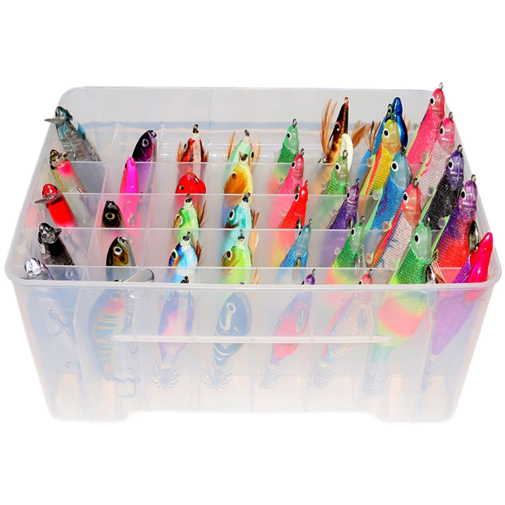 

40 сеток, коробка для рыболовных снастей, рыболовный инструмент, 23*18*10,7 см, контейнер для приманок, 40 сеток для хранения, компактный размер, легко носить с собой