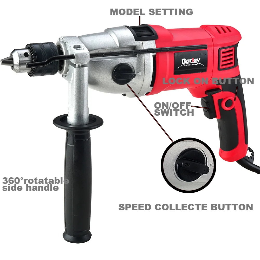 Burley Industrial 1050W Electric Rotary Professional Heavy Impact Drill Hammer Drill view 6