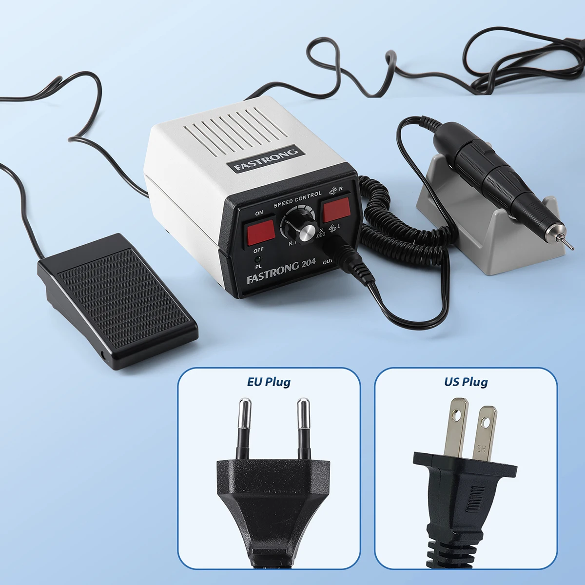 AZDENT طاحونة اليد للأسنان مختبر ماراثون محرك صغري تلميع E-TYPE 35000 دورة في الدقيقة معدات مختبر الأسنان طبيب الأسنان 204 مجموعة مقبض نصائح #4