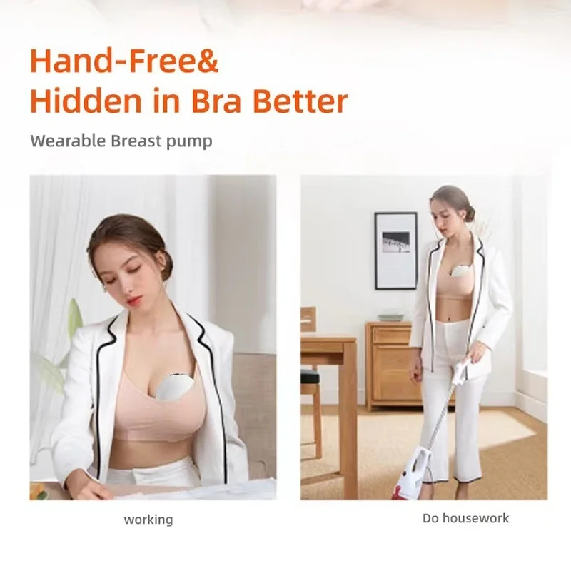 All-In-One ตั้งครรภ์แบบพกพาเครื่องปั๊มนมแม่ที่มองไม่เห็นนม Promoter Collector สวมใส่ Breastfeeder ไฟฟ้าอัตโนมัติเงียบ