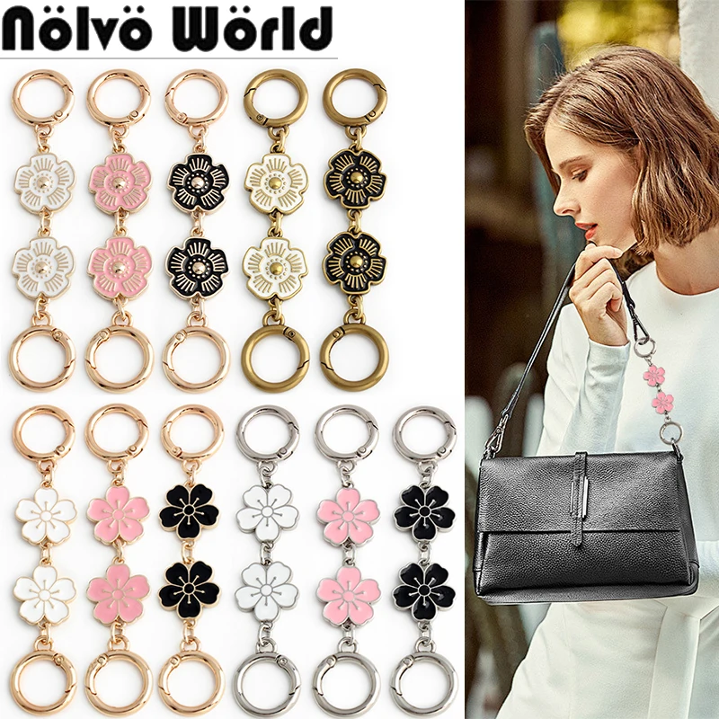 12.5/13CM Flower Shape Replacement Extenders Crossbody Chains For Underarm Bags Handbag Extension Handle Decoration Accessories