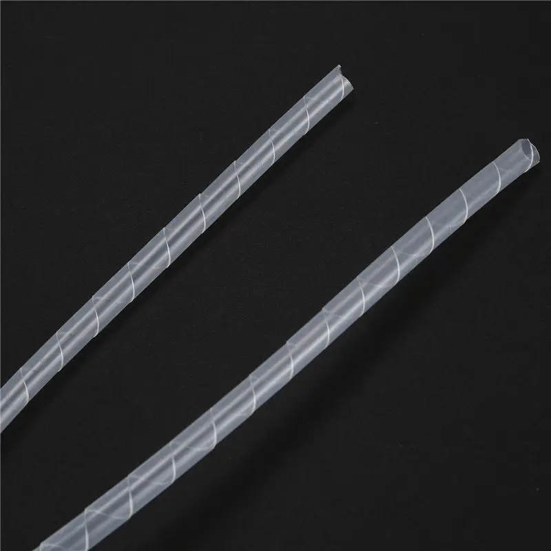 AA81-4X Cable Wire Organizer Manager Spiral Wrap Band 6Mm Dia 15M Length White