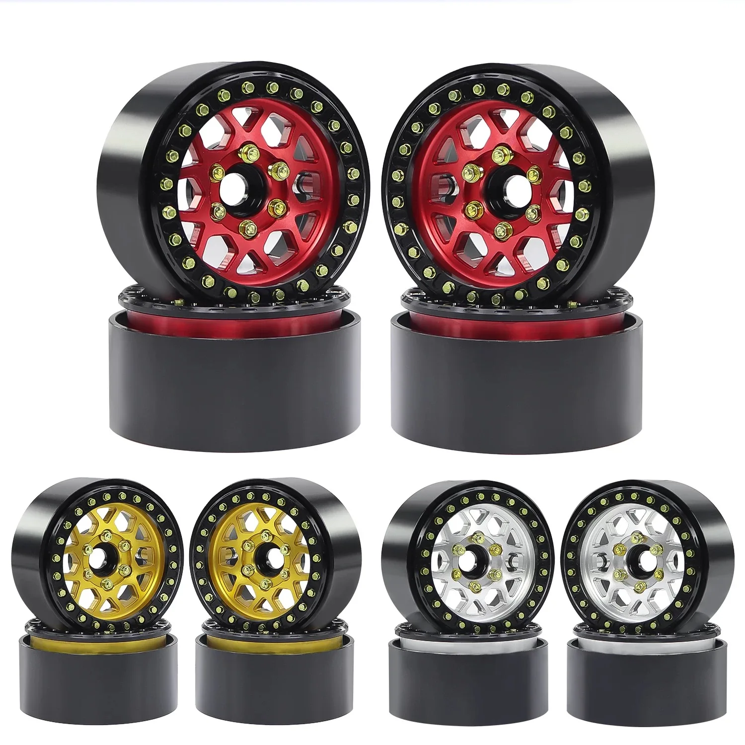 

Metal 1.9 Inch Lock Tire Wheel Hub IFR Skran Pressing Ring Type For 1/10 Axial SCX10 TRX4 Capra RC Crawler Car Upgrade Parts