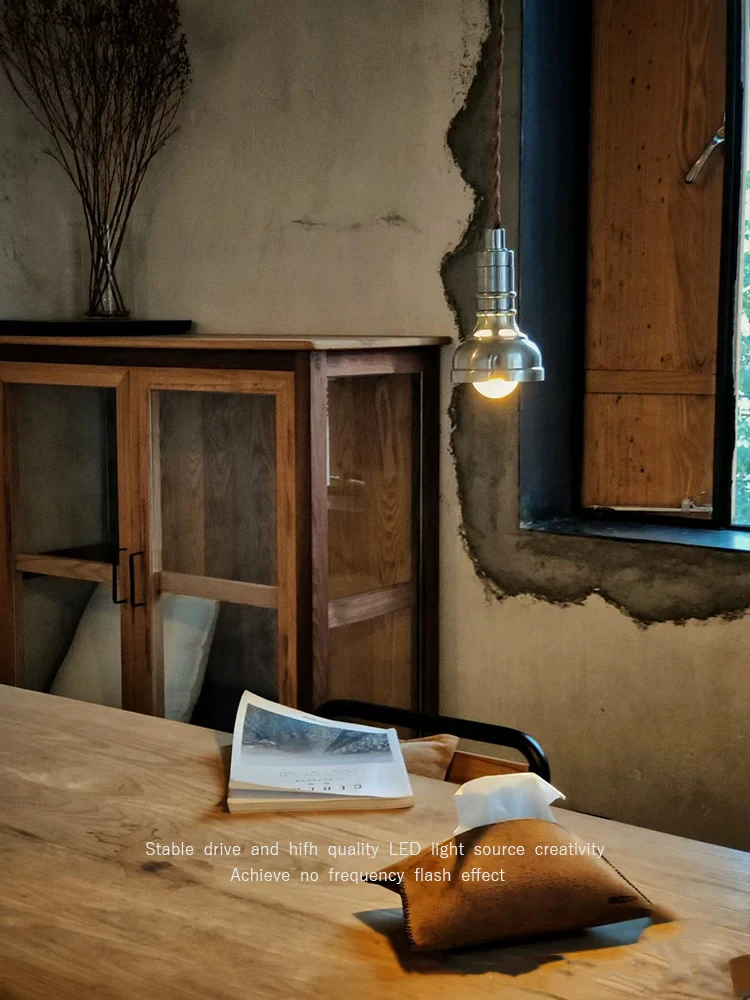 Retro industrial style bedroom headboard pendant light, American vintage dining table, bar counter, workwear pendant light