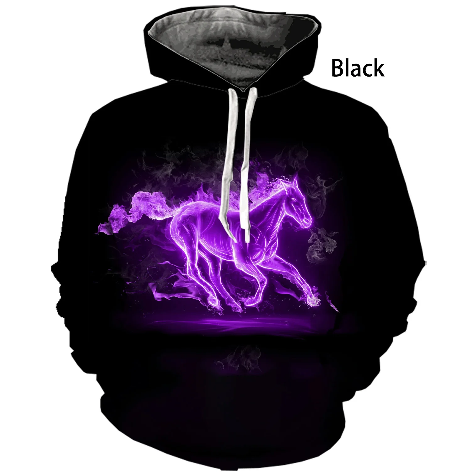 

2022 Fashion Horse 3D Printed Hoodie Men/Women Long-sleeved Drawstring Pullover Aesthetic Personality Hoodie Sweatshirt