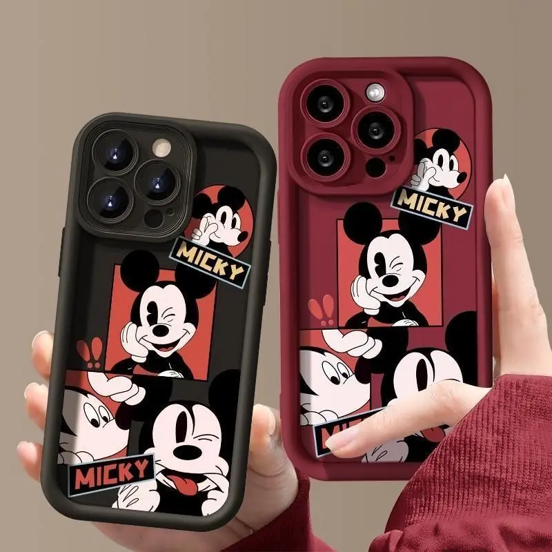 Lovely Cartoon Mickey Mouse Phone Case for Huawei P20 P30 P40 P50 Mate 20 30 40 Pro Nova 5i 7 9 10 SE Soft TPU Back Cover