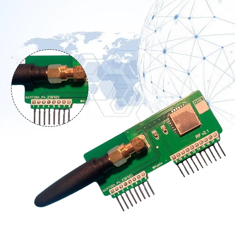 Per Flipper Zero CC1101 SubGhz 433Mhz / 868MHZ eccellente gamma di trasmissione modulo Wireless con Antenna per scheda Flipper Zero