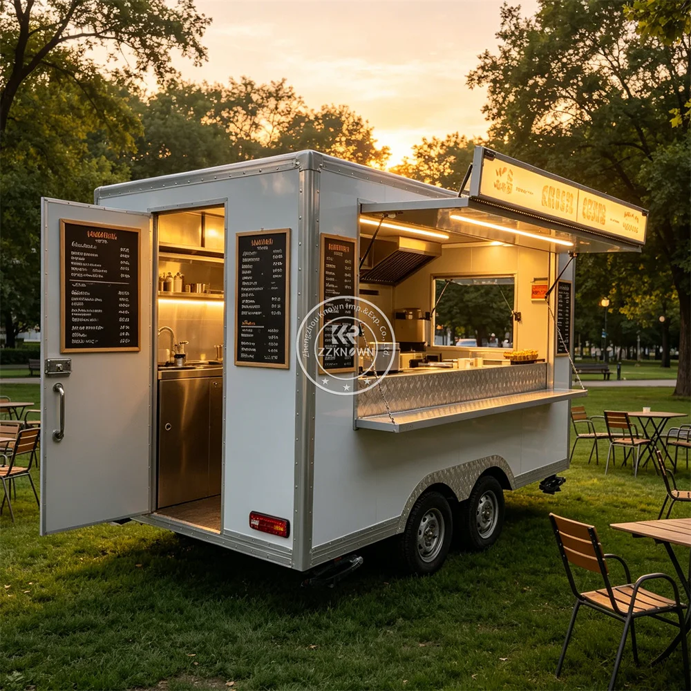

Custom Street Food Truck Mobile Catering Van Street Fast Food Trailer Commercial BBQ Truck With Complete Setup