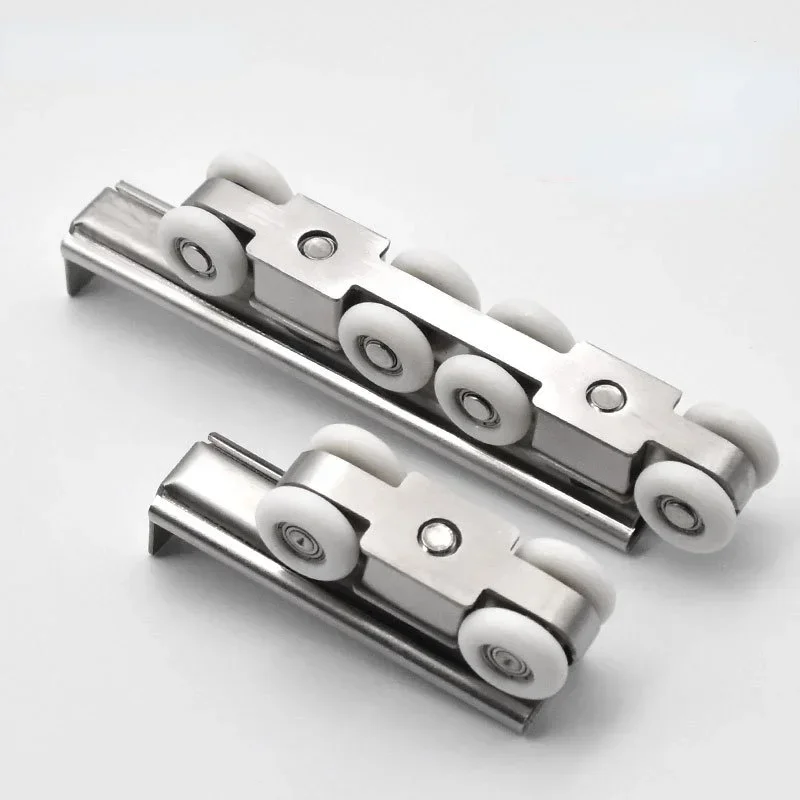 2pcs/pair Sliding Door Roller Hardware Slide Doors Pulley 4/8 Wheels Home Room Wood Door Hanging Wheels Rail Track Pulley