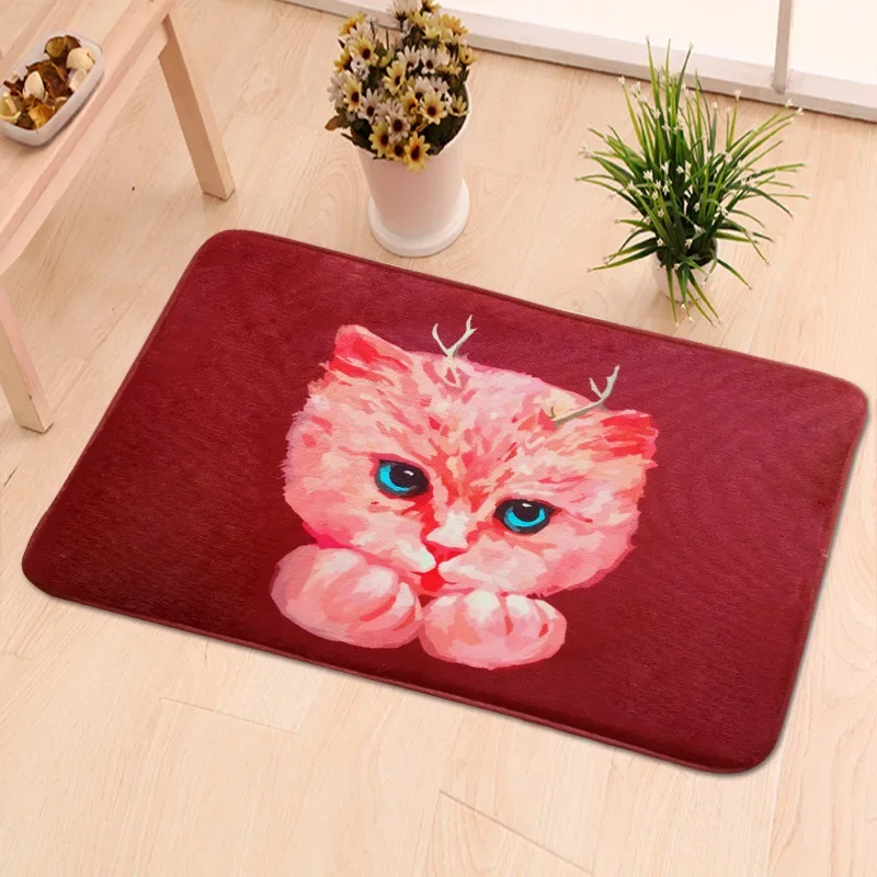 Lovely cartoon cat print Carpet/Rugs Creativity Cute Cat Children Game Mats bedroom entrance door mat Living room Decorate Rug