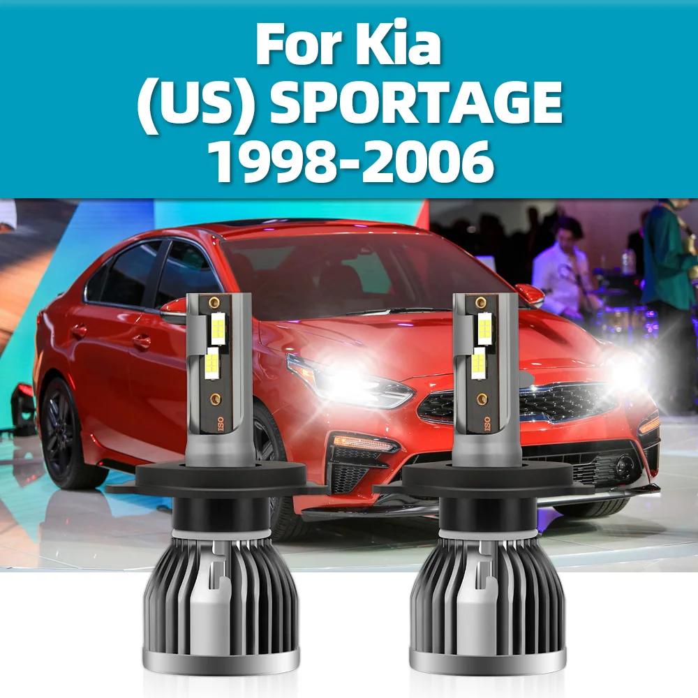 LED Headlights 20000LM 110W CSP 6000K Headlamps Turbo Diode For Kia (US) Sportage 1998 1999 2000 2001 2002 2003 2004 2005 2006