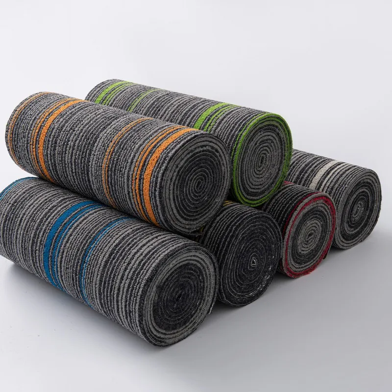 40cmx3m Colorful Stripe Self Adhesive Carpet Roll Anti Slip Floor Mat for Hallway Stairs Office DIY Cuttable Bedroom Area Rug