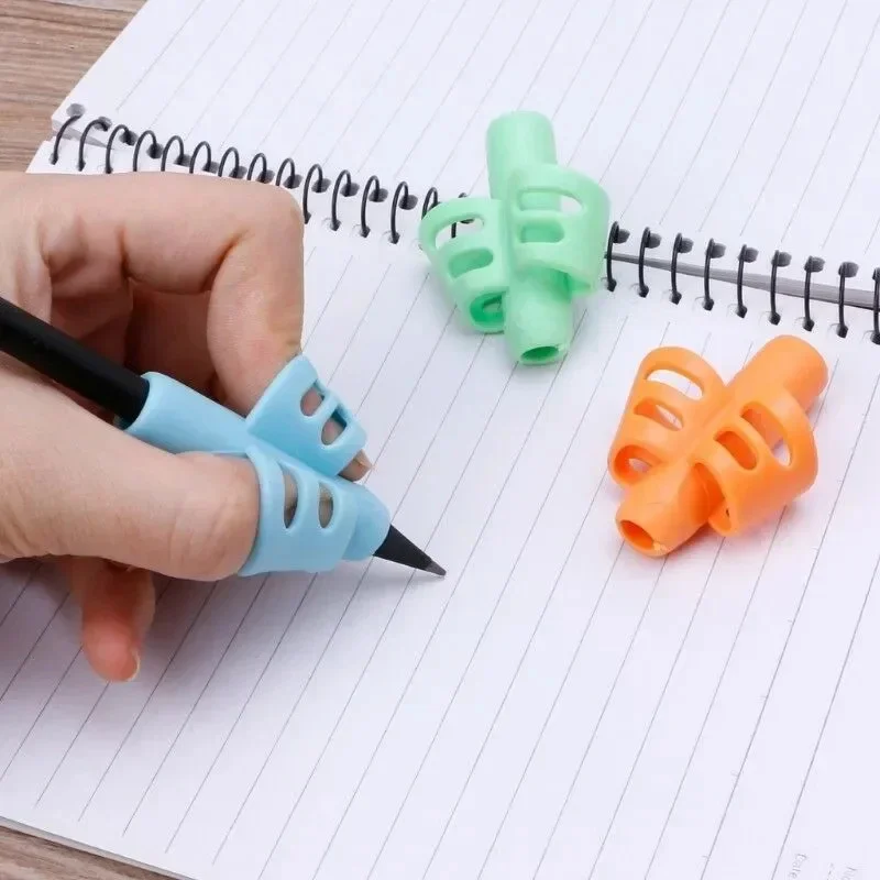 3pcs Children Writing Pencil Pen Holder Kids Learning Practise Silicone Pen Aid Grip Posture Correction Device for Students