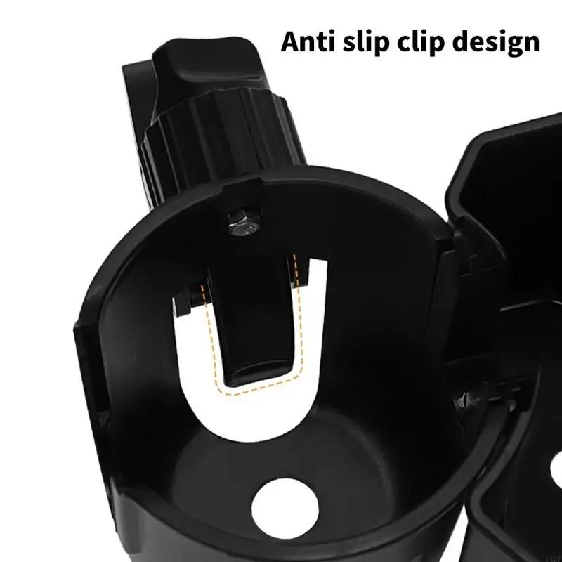 Soporte montaje para bebidas para cochecitos ligeros 54DF, portavasos antideslizante para colocación estable botellas