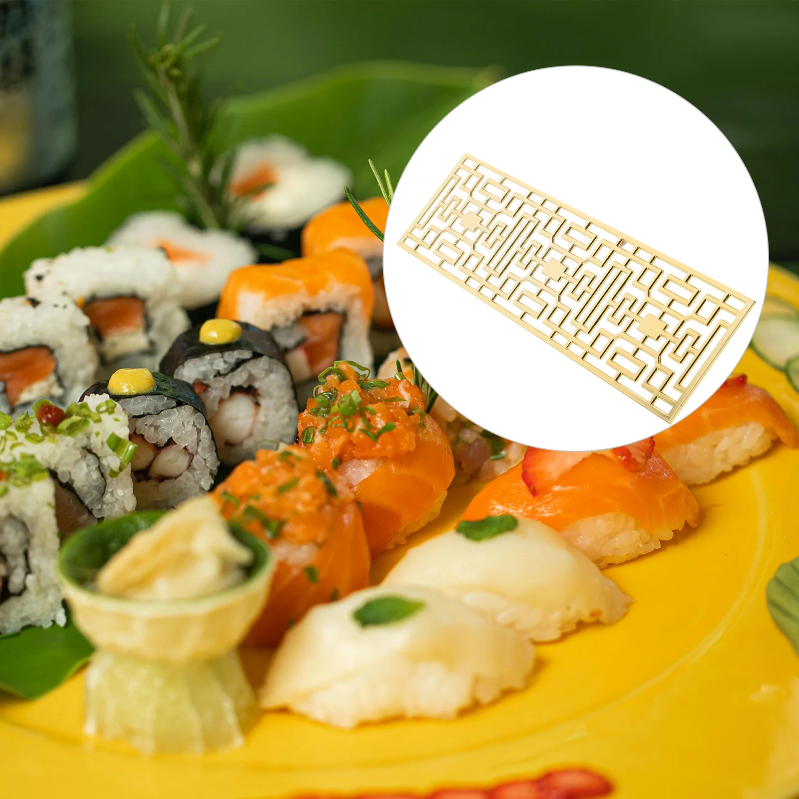 

Salmon Ornaments Sushi Plate Decor Mini Alloy Screen Adornment Japanese Platter Cold Dish Supplies Realistic Modeling Creative