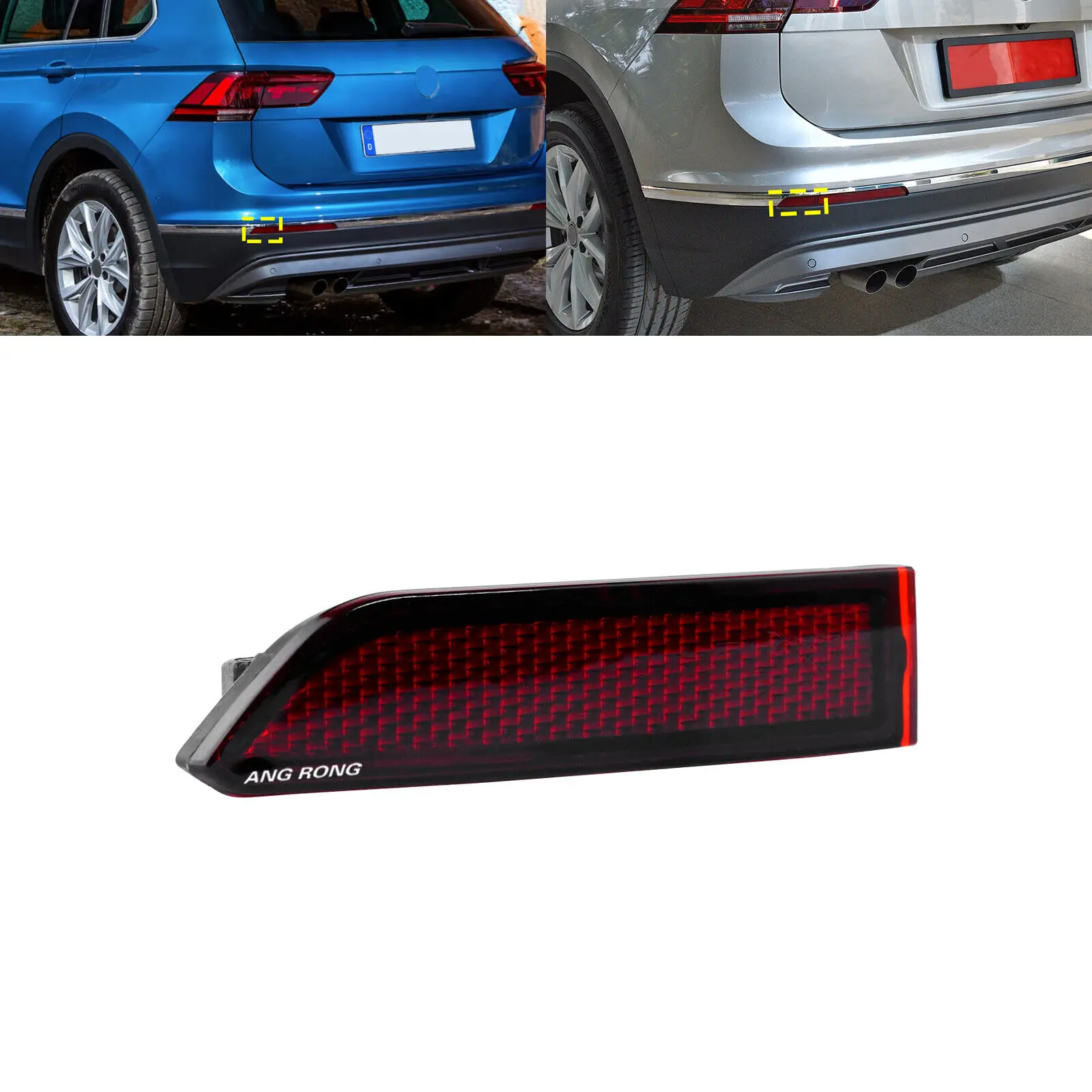 Left Rear Outer Side Bumper Reflector Lens Cover 5NA945103A For VW Tiguan MK2 2016-2020 Car Parts