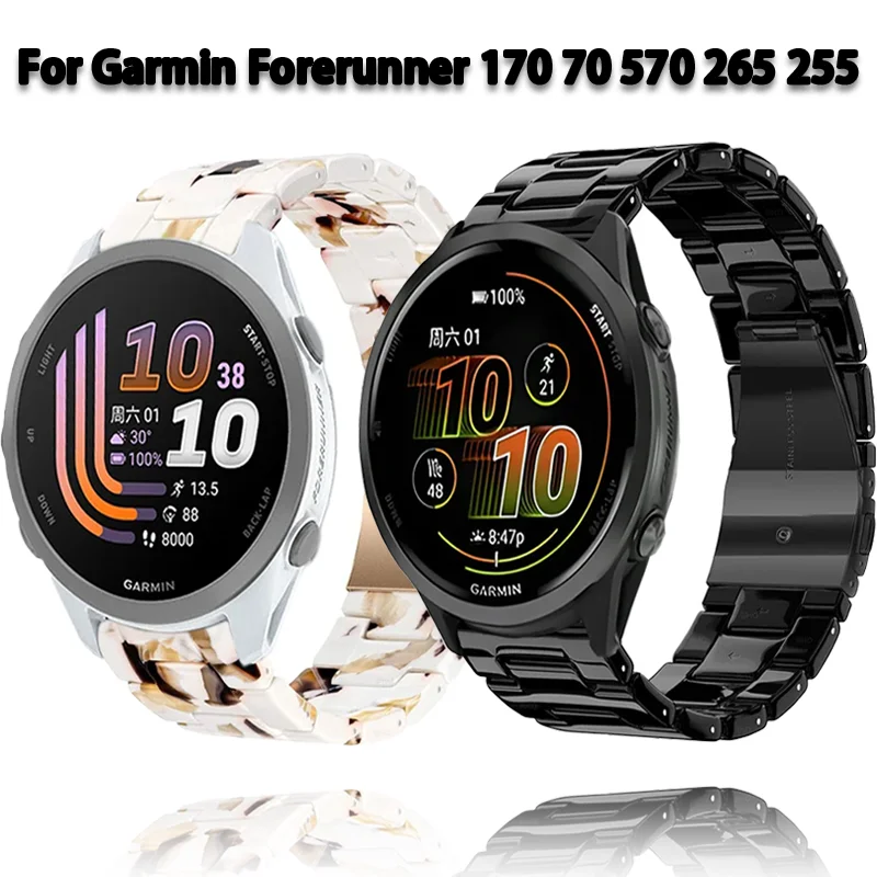 20mm 22mm Harzarmband für Garmin Forerunner 170 70 570 970 965 265 255 55 165 Komfortables Armband für Garmin Venu 4 3 2 Gürtel