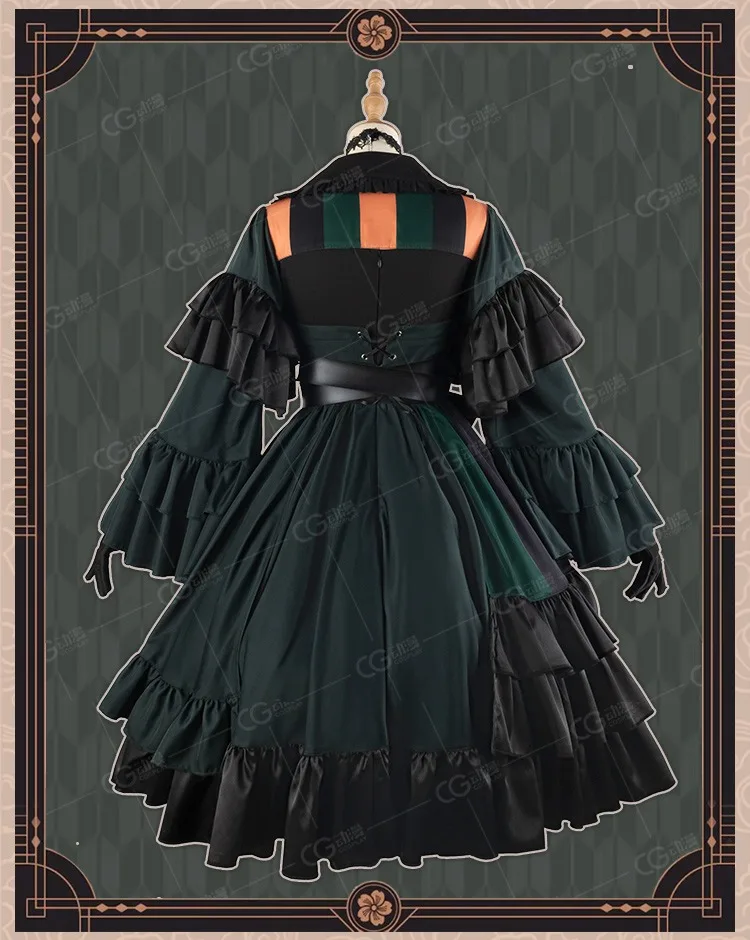 Juufuutei-Costume de Cosplay Raden Vtuber, Robe Lolita Gothique Trempée, Tenues d'Halloween, Vêtements d'Anime sur Mesure