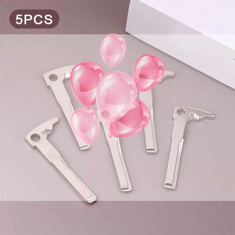 

5 шт., необрезанные заготовки для ключей, вставка аварийного ключа для умного хромированного дистанционного автомобиля, сменный лезвие для ключа Smart Prox, автомобильный ключ