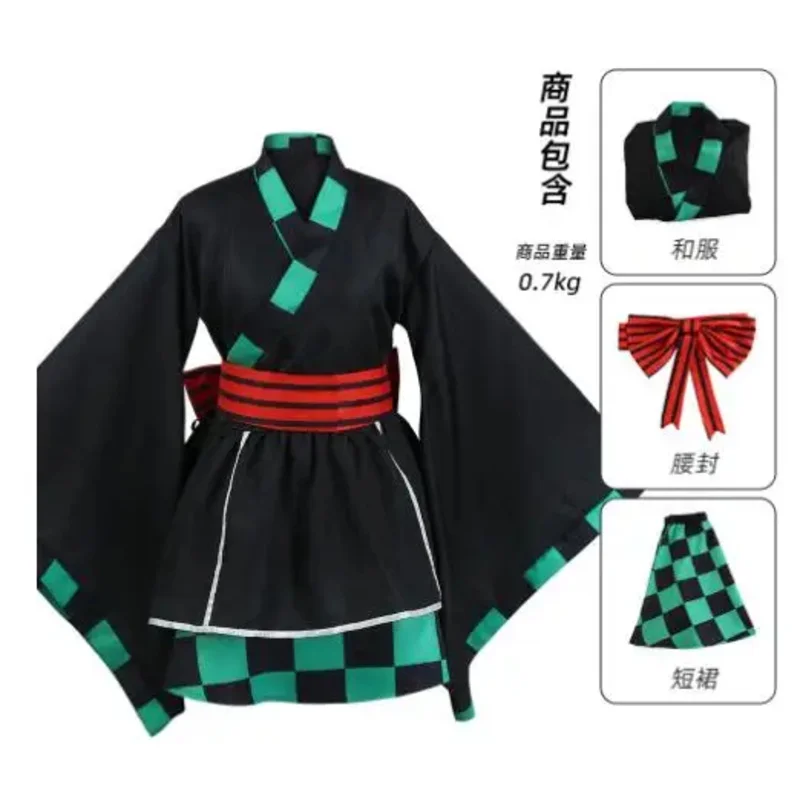 DY2025Anime Temporada 2 Agatsuma Zenitsu Kamado Tanjirou Rengoku disfraz de Cosplay femenino uniforme peluca Anime vestido tipo kimono mujeres hombres