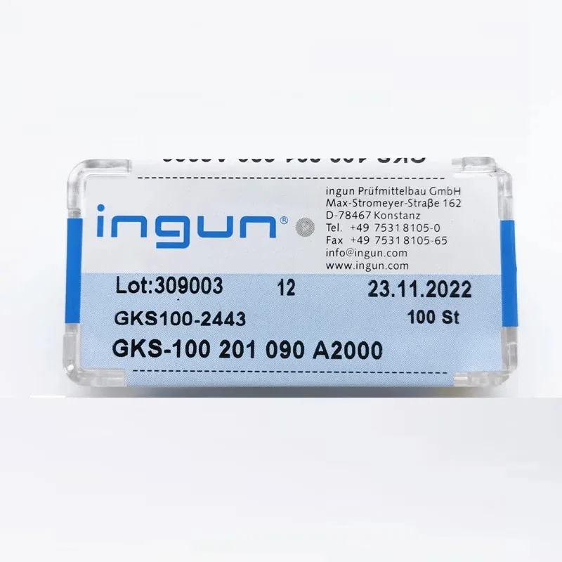 Imagem -04 - Ingun Sonda Gks100 Série Banhado a Ouro Teste Agulha Sk4 Protocolo Mola Telescópica Pino Superior 100 Pcs Box